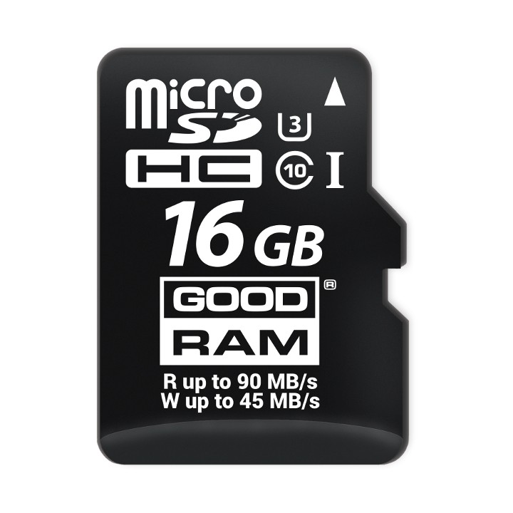 KARTA PAMIĘCI MICRO SD GOODRAM UHS1 CL10 U3 16GB + ADAPTER