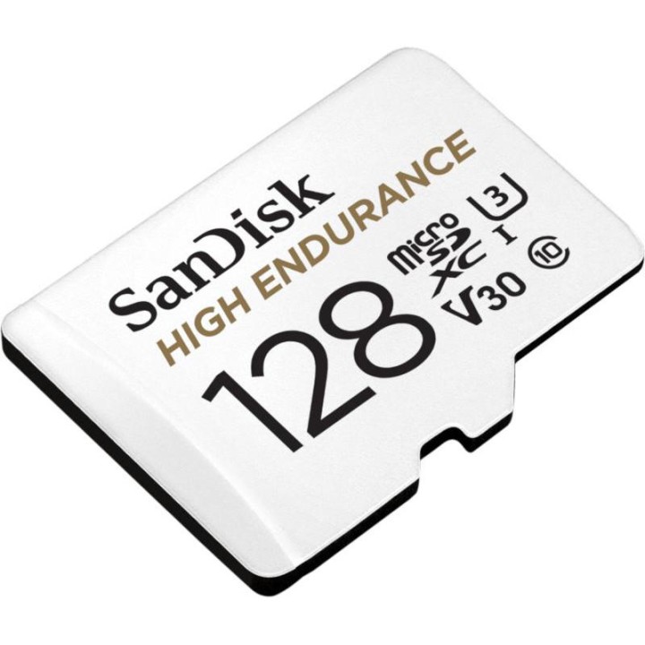 KARTA SANDISK HIGH ENDURANCE microSDXC 128GB V30 z adapterem  (rejestratory i monitoring)