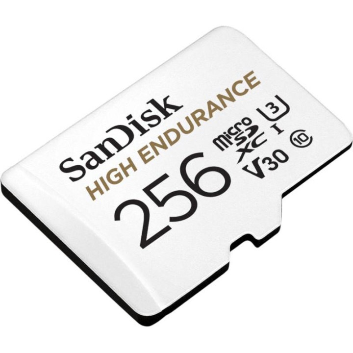 KARTA SANDISK HIGH ENDURANCE microSDXC 256GB V30 z adapterem  (rejestratory i monitoring)