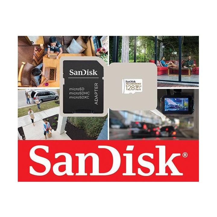 KARTA SANDISK MAX ENDURANCE microSDXC 128GB z adapterem (rejestratory i monitoring)