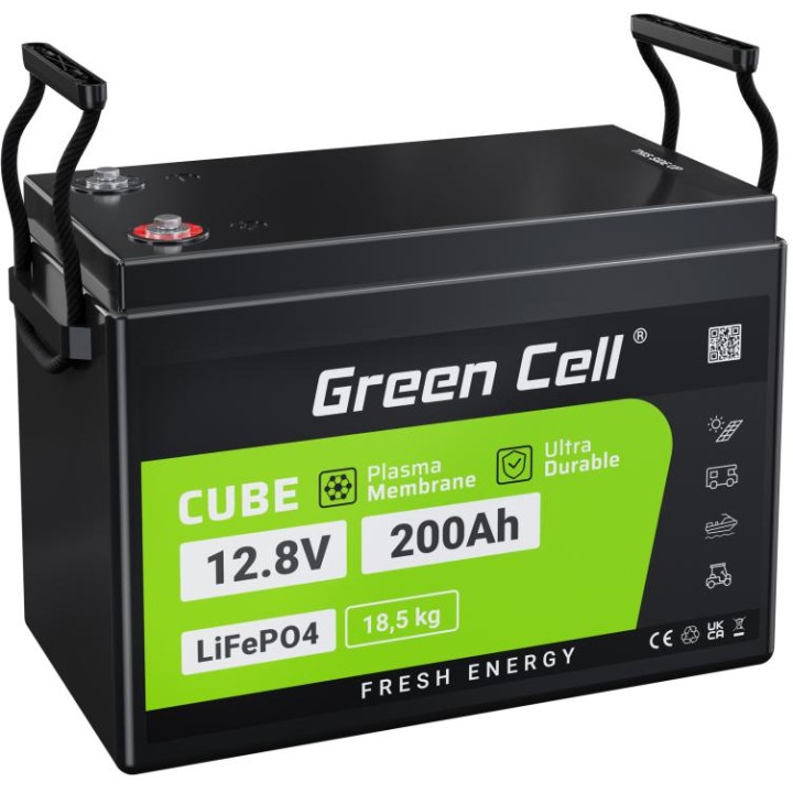 AKUMULATOR LITOWO-ŻELAZOWO-FOSFORANOWY LiFePO4 Green Cell 12.8V 200Ah CAV04S