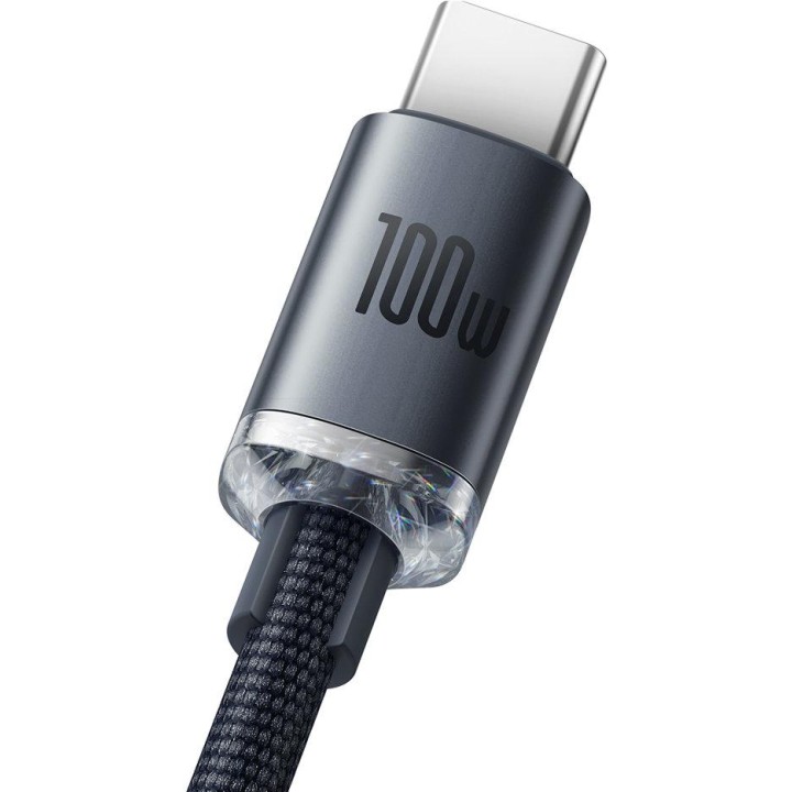 KABEL USB-A -* USB-C Baseus Crystal CAJY000401 120cm 100W 6A QC 3.0 W OPLOCIE PREMIUM