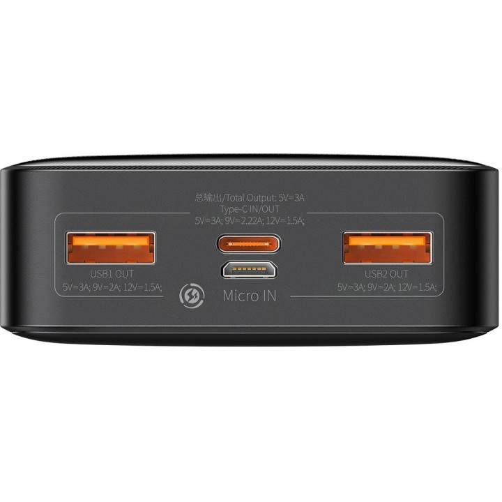 Powerbank Baseus Bipow Digital Display PPBD050501 20000mAh 20W PD QC 3.0 2x USB-A 1x USB-C + KABEL