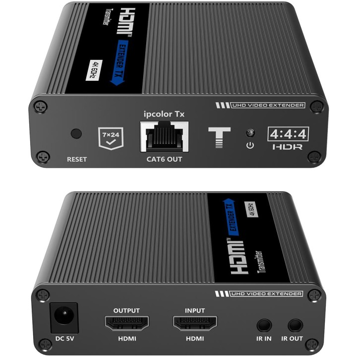 Konwerter HDMI na LAN 4K Spacetronik IP  SPH-676C - zestaw
