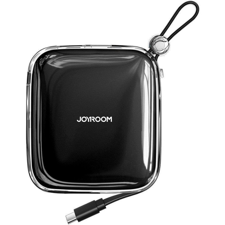 Powerbank Joyroom Jelly Series JR-L002 10000mAh 22.5W PD QC z kablem 1x USB-A 1x USB-C czarny
