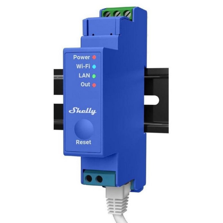 Shelly Pro 1 1-kanałowy przekaźnik na szynę DIN WIFI/LAN