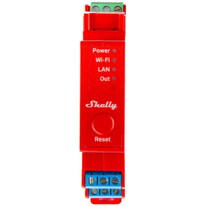 Shelly Pro 1PM 1-kanałowy przekaźnik z pomiarem energii na szynę DIN WIFI/LAN