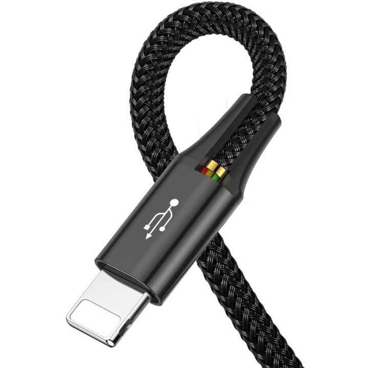 KABEL 4w1 USB-A -* Lighting iPhone / 2x USB-C / micro-USB Baseus Cafule CA1T4-B01 1.2m 3.5A W OPLOCIE