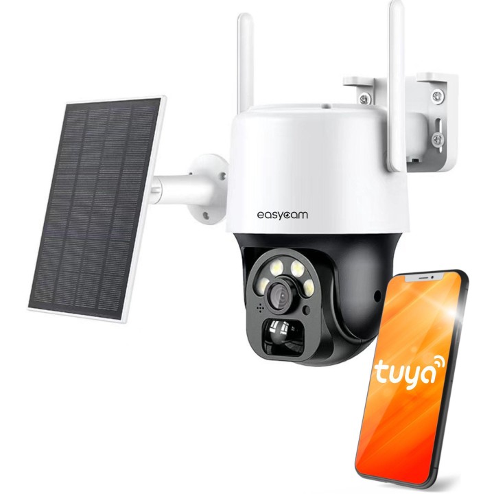 Kamera IP EasyCam obrotowa solarna bezprzewodowa PTZ WiFi Tuya 3MP 4x zoom EC-3PT4DL-S