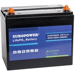 Akumulator LiFePO4 EUROPOWER serii LFP 25,6V 50Ah (Żywotność *2000 cykli)