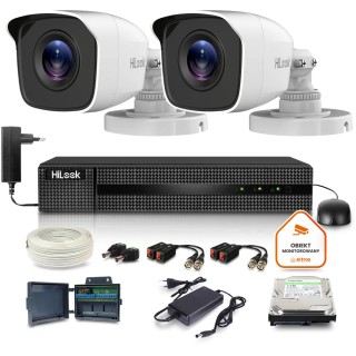 Zestaw monitoringu Hilook by Hikvision 2 kamer 2MPx TVICAM-B2M z dyskiem 1TB