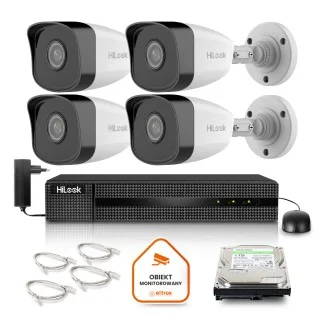 Zestaw monitoringu Hilook 4 kamer IP IPCAM-B5 1TB dysk