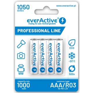 Akumulatorki AAA / R03 Ni-MH everActive 1050mAh (box 4 szt.)