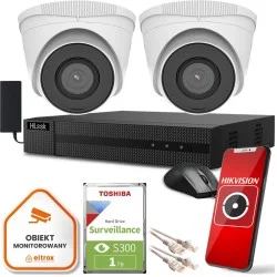 Zestaw monitoringu Hilook by Hikvision 2 kamer IP IPCAM-T2 1TB dysk