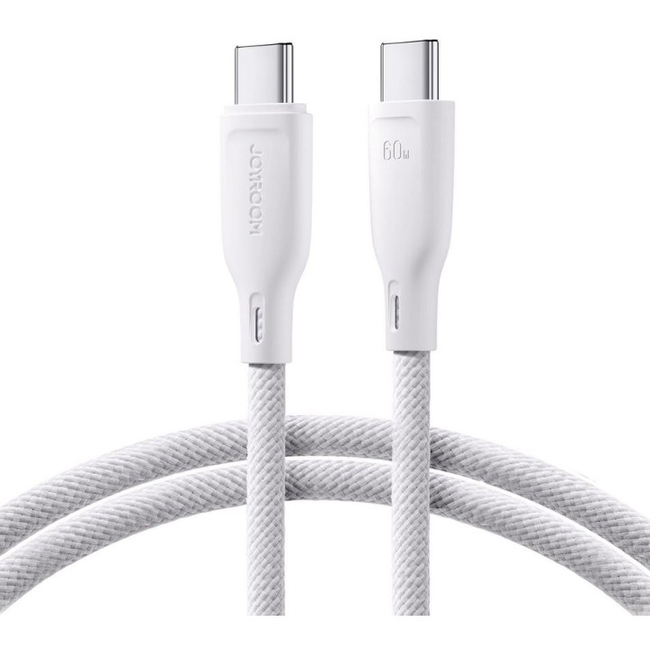 Kabel USB-C / USB-C Joyroom SA34-CC3 100cm 60W 5A PD w oplocie biały