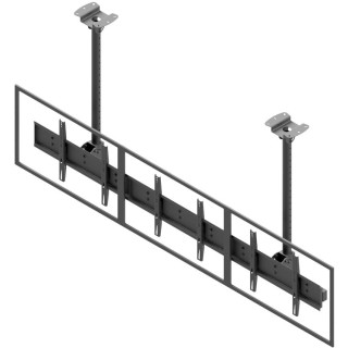 Uchwyt sufitowy do 3 ekranów informacyjnych 40-55" układ poziomy