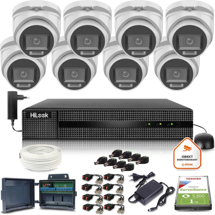 Zestaw monitoringu Hilook 86 kamer 2mpx TVICAM-T2M-20DL z dyskiem 1TB