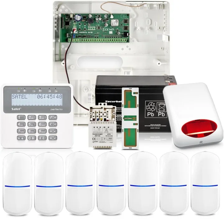 Zestaw alarmowy Satel Perfecta 16 SET-A, 7x czujka,PRF-LCD, aplikacja