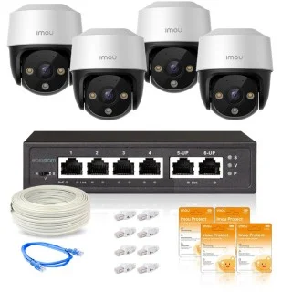 Zestaw 4 kamer IP Imou Cruiser 4MP POE z chmurą Imou Protect Basic