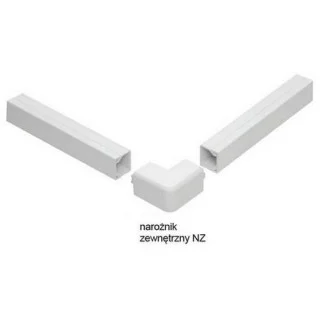 Osprzęt do listew elektroinstalacyjnych, narożnik zewnętrzny BIAŁY NZ 130x60 (1szt.)