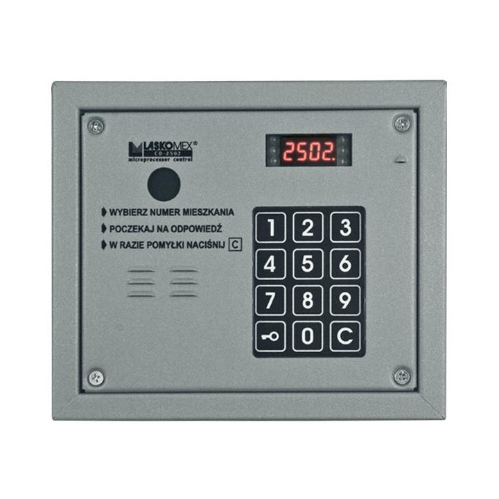 Laskomex CP-2503R srebrny Panel audio z czytnikiem kluczy RFID