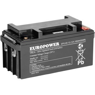 Akumulator AGM EUROPOWER serii EPS 12V 65Ah (Żywotność 8-12 lat)