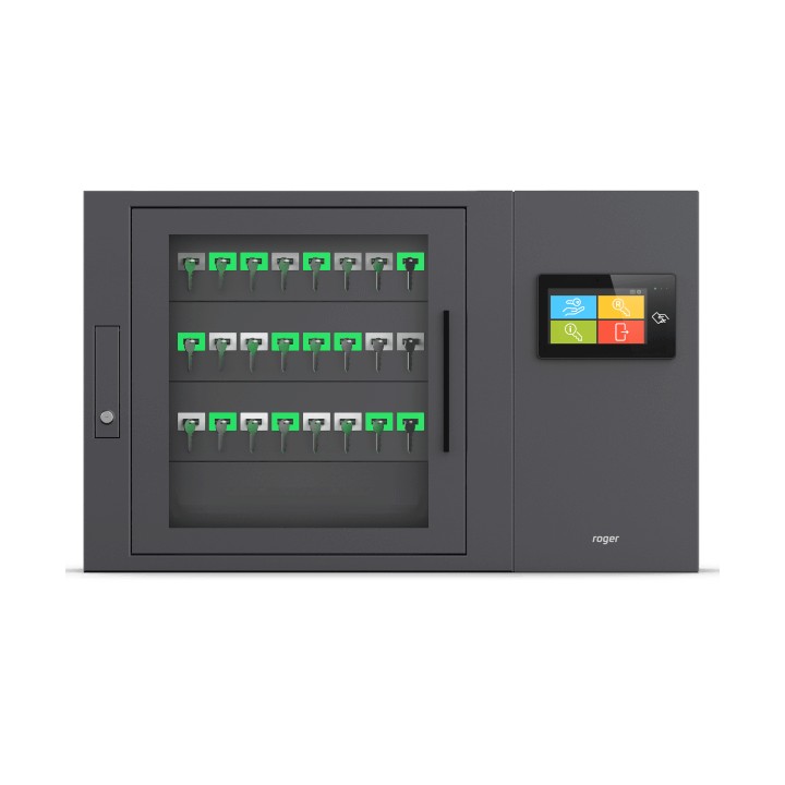 Elektroniczny depozytor kluczy ROGER RKD32-24 (24 sloty) z dotykowym panelem sterującym 7"