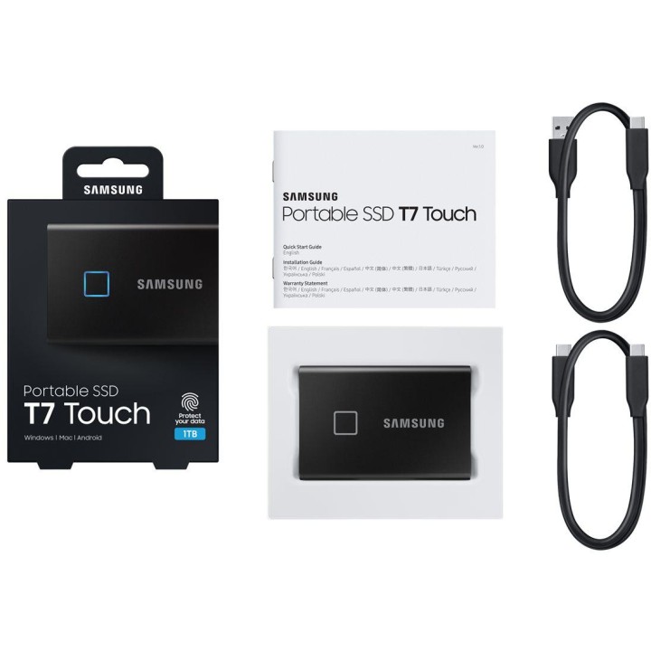 Dysk zewnętrzny SSD Samsung Portable Touch T7 1T USB3.2 GEN.2 BK