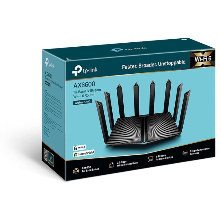 ROUTER TP-LINK ARCHER AX90 Wi-Fi 6 AX6600