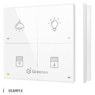 Panel dotykowy TOUCH PANEL 4B biały z ikonami Grenton