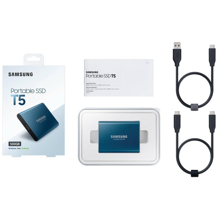 Dysk zewnętrzny SSD Samsung T5 500GB 540/540 MB/s Błękitny