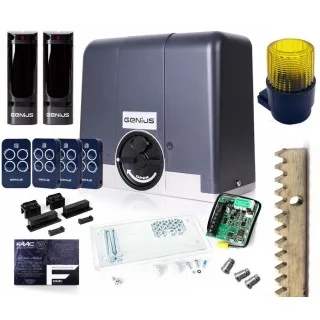 Zestaw Genius Blizzard 500 (4 piloty) + listwy + lampa do 500kg bram przesuwnych