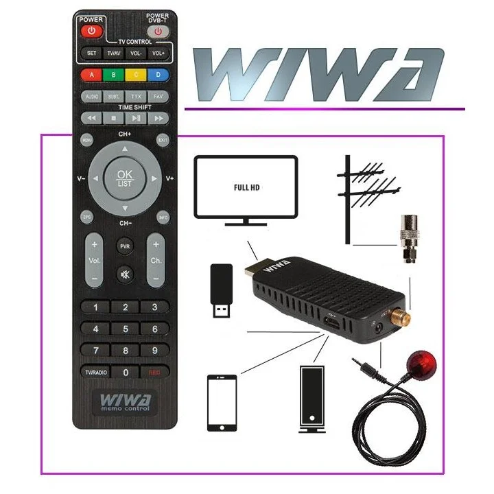 Tuner DVB-T/T2 WIWA H.265 MINI