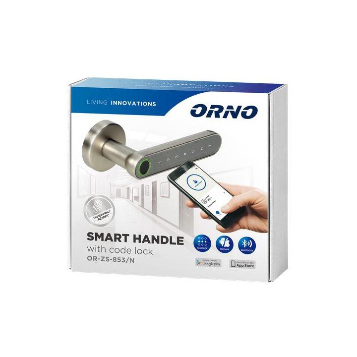 Klamka szyfrowa ORNO z klawiaturą dotykową i funkcją smart OR-ZS-853/N