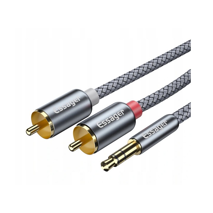 Kabel ESSAGER minijack (3,5 mm) - 2x RCA (cinch) 3 m
