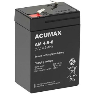 Akumulator AGM ACUMAX serii AM 6V 4,5Ah