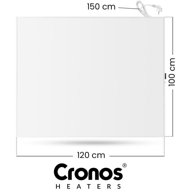 Panel grzewczy IR CRONOS Synthelith PRO CRP-1200TWP WHITE TUYA