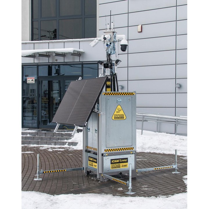 Mobilna wieża do zdalnego wideomonitoringu CCTV iCAM-TOWER AI 5MQ3