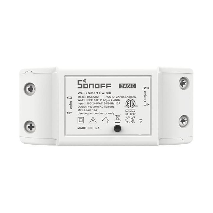 SONOFF BASIC R2 inteligentny bezprzewodowy przełącznik przekaźnik sterownik Wi-Fi biały