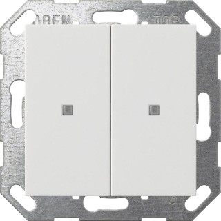 GIRA czujnik przyciskowy 2x KNX ONE System 55 czysta biel mat 517327