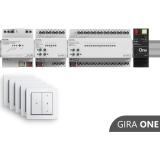 Zestaw podstawowy GIRA ONE żaluzje i rolety + oświetlenie (6 pomieszczeń)