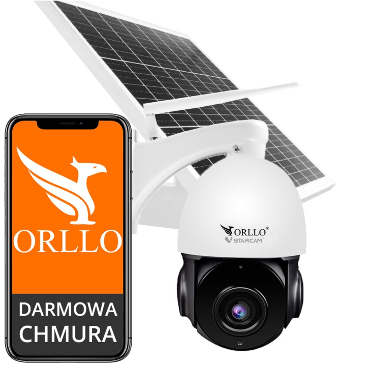 Zestaw kamera IP Orllo Z18 + panel fotowoltaiczny SM6030 Pro