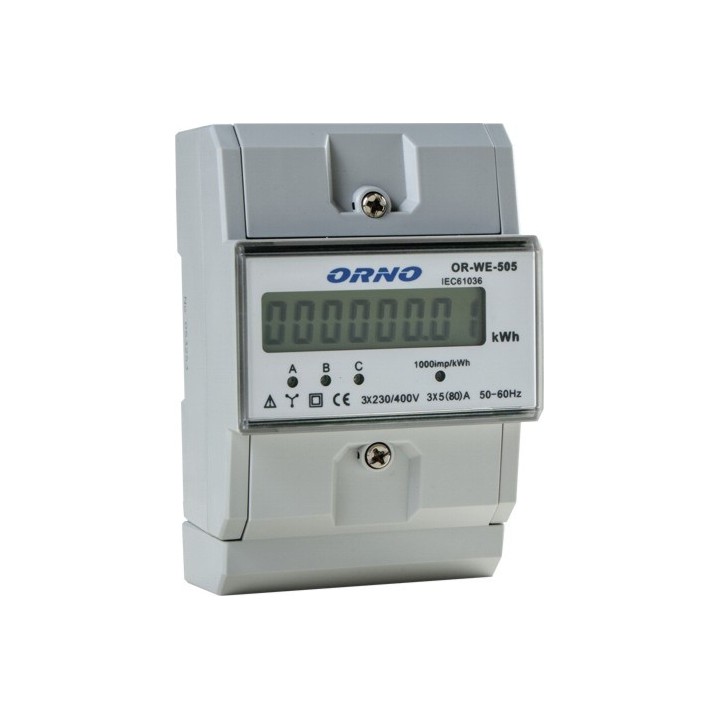 OR-WE-505 Wskaźnik zużycia energii elektrycznej 3-fazowy, 80A 