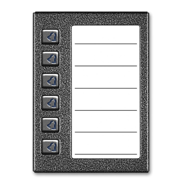 ACO CDN-6NP ST Podświetlany panel listy lokatorów z 6 przyciskami