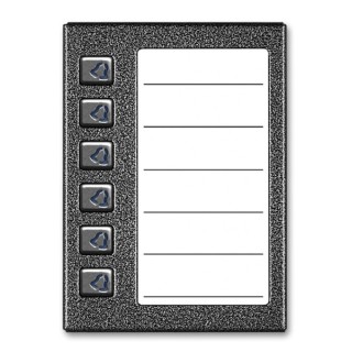 ACO CDN-6NP GR Podświetlany panel listy lokatorów z 6 przyciskami