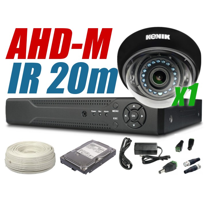 Zestaw monitoringu ahd 1 kamera 720P