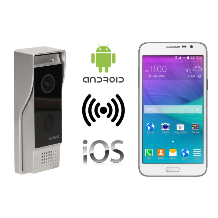 Wideodomofon ORNO mobilny SECURITY IP OR-VID-IP-1045